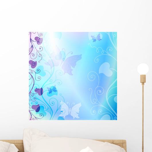 Gentle Blue Floral Frame