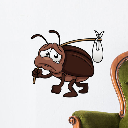 illustration of cockroach cartoon get out Wall Decal