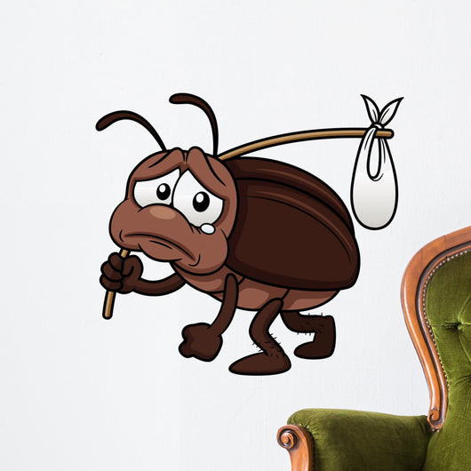 illustration of cockroach cartoon get out Wall Decal