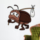 illustration of cockroach cartoon get out Wall Decal