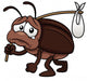 illustration of cockroach cartoon get out Wall Decal