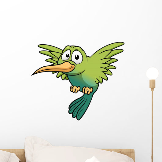 illustration of Cartoon Hummingbird Wall Decal
