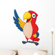 Macaw bid carton waving Wall Decal