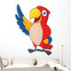 Macaw bid carton waving Wall Decal