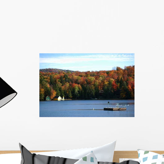Colorful Foliage around Lake Wall Decal