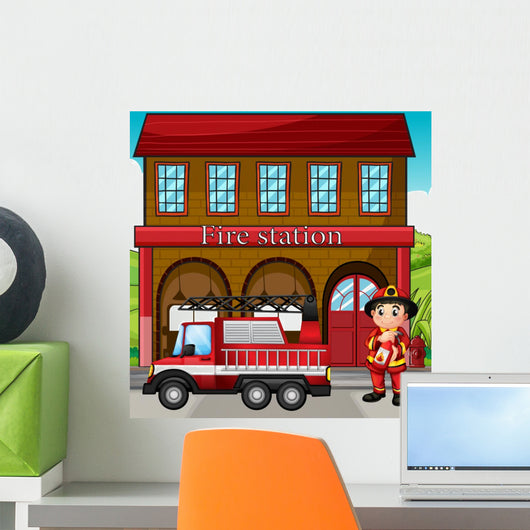 Fireman with Fire Truck
