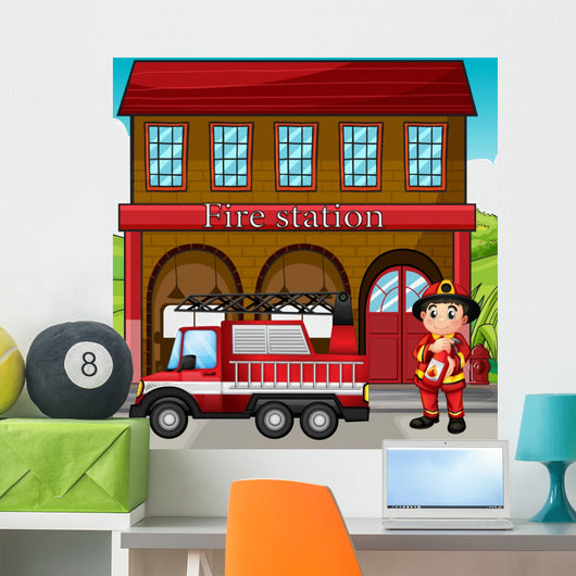 Fireman with Fire Truck