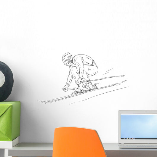 Downhill Race Wall Mural
