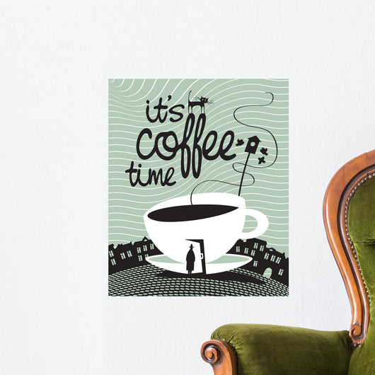 Banner with Cup Coffee