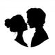 Silhouettes Loving Couple