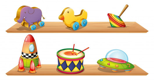 Two Wooden Shelves with Wall Stickers