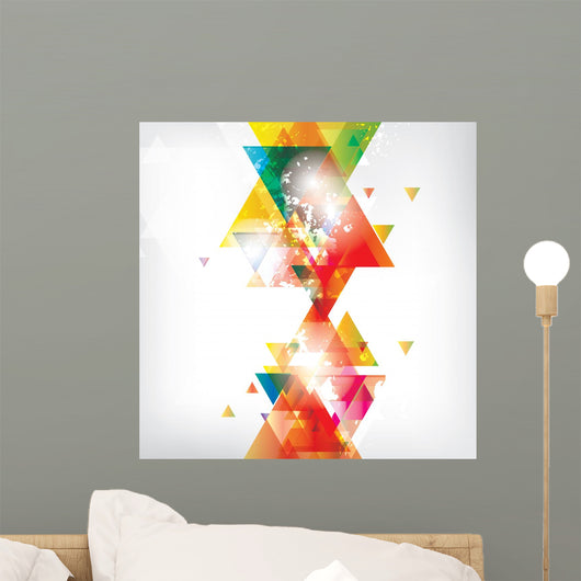 Abstract Background With Colored Elements Wall Mural
