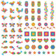 vector illustration of colorful bird,butterfly and fish Wall Mural