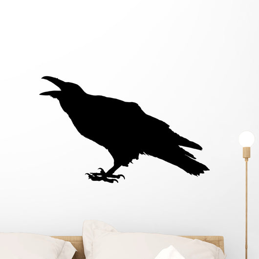 Cawing raven Wall Decal