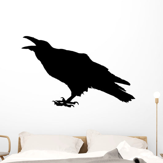 Cawing raven Wall Decal