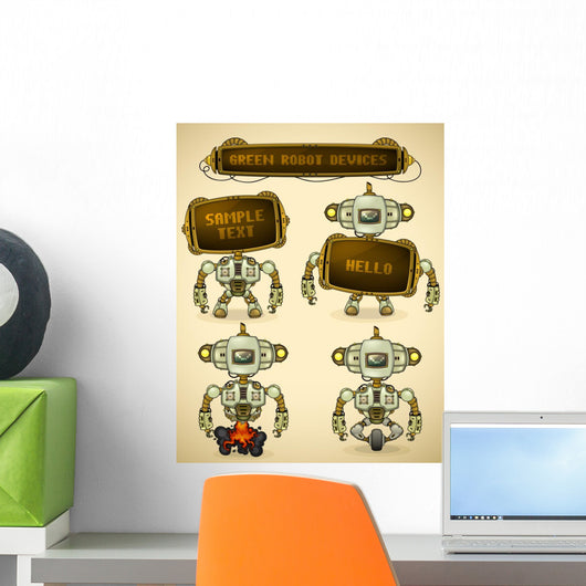 Green Vintage Robot Devices