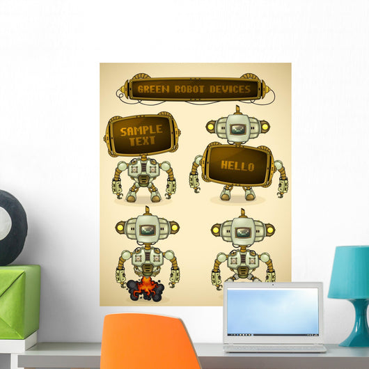 Green Vintage Robot Devices