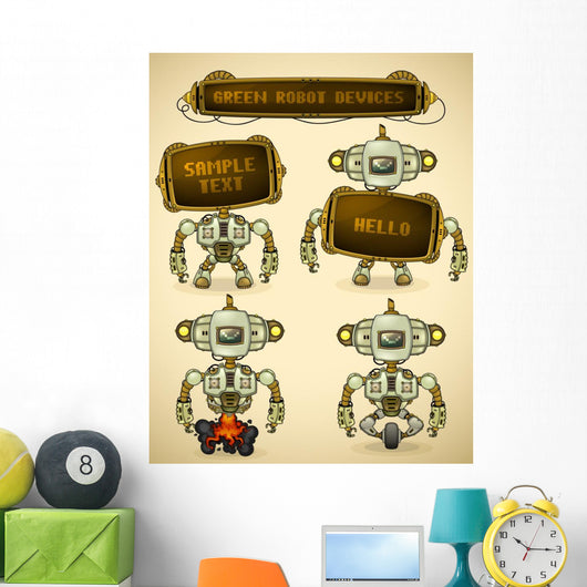 Green Vintage Robot Devices