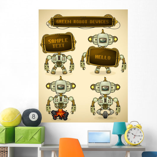 Green Vintage Robot Devices