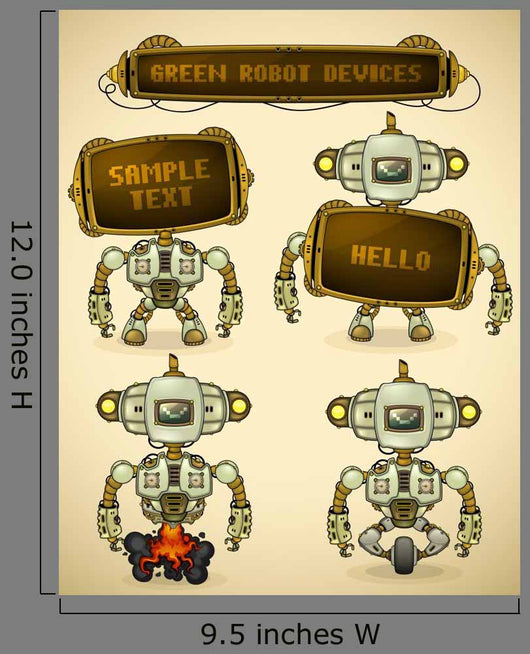 Green Vintage Robot Devices