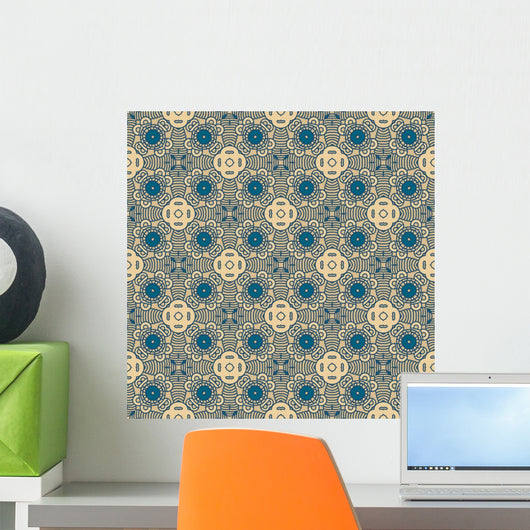 Seamless Colorful Retro Pattern Wall Decal