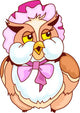Ms. Owl in a Bonnet Wall Decal