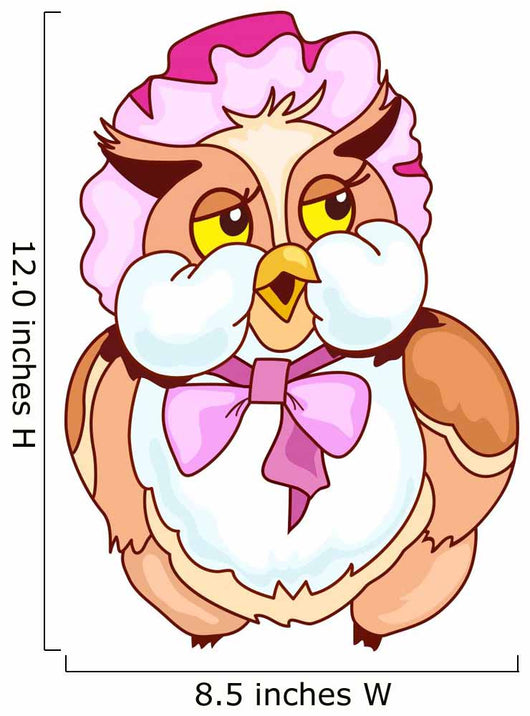 Ms. Owl in a Bonnet Wall Decal