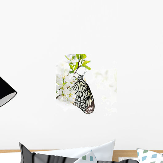 Butterfly on a Branch Wall Mural
