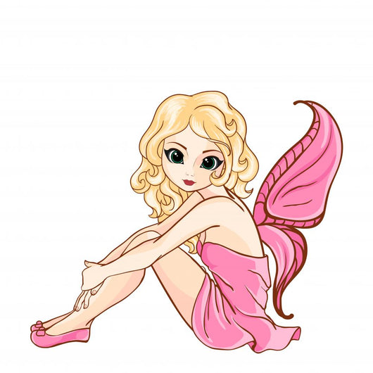 Little Fairy in Pink Dress Wall Decal
