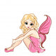 Little Fairy in Pink Dress Wall Decal