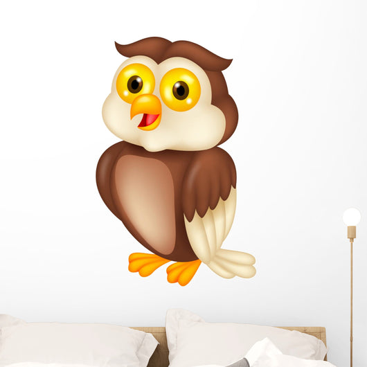 Owl cartoon Wall Decal
