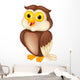 Owl cartoon Wall Decal