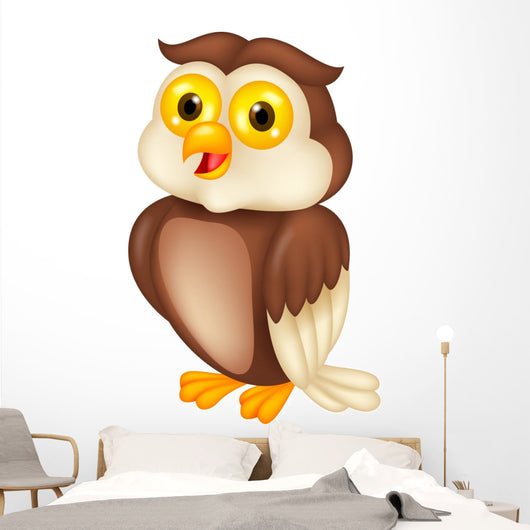 Owl cartoon Wall Decal