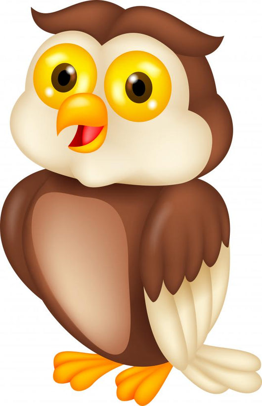 Owl cartoon Wall Decal