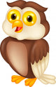 Owl cartoon Wall Decal