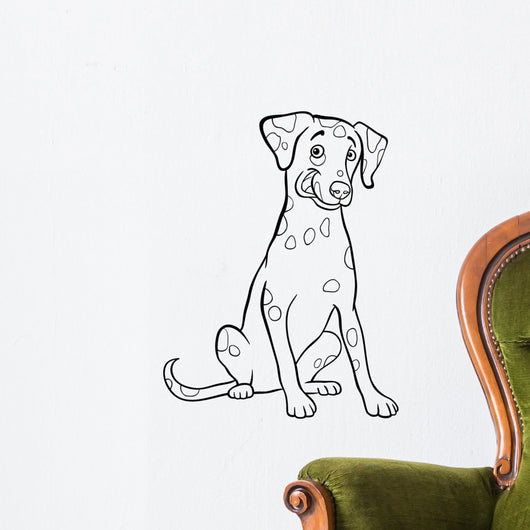 dalmatian dog cartoon for coloring book Wall Decal