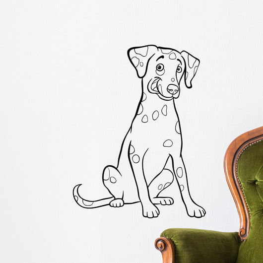 dalmatian dog cartoon for coloring book Wall Decal