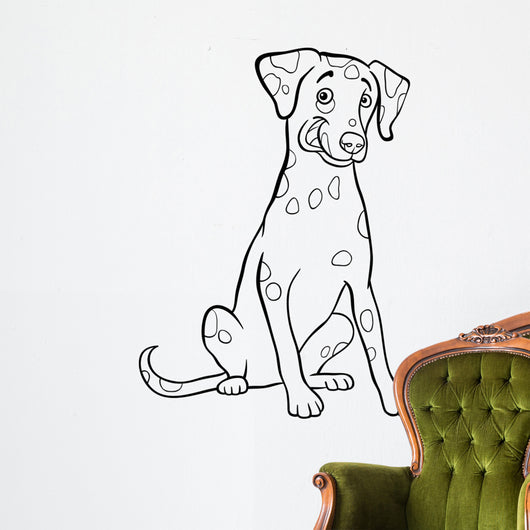 dalmatian dog cartoon for coloring book Wall Decal