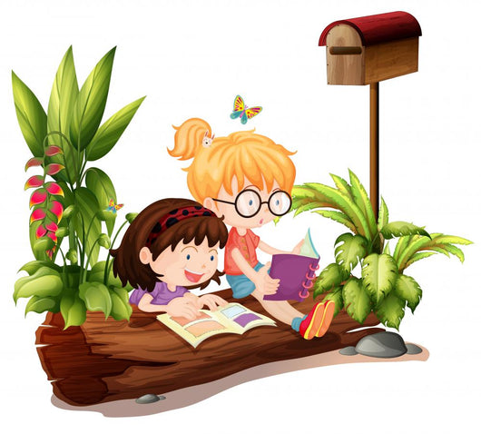 Two Young Girls near