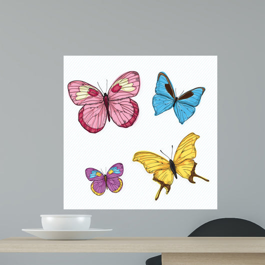 Butterfly Icons Wall Mural