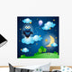 Fantasy landscape with owl Wall Mural