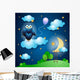 Fantasy landscape with owl Wall Mural