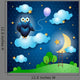 Fantasy landscape with owl Wall Mural