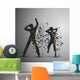 Exploding Silhouettes Wall Mural