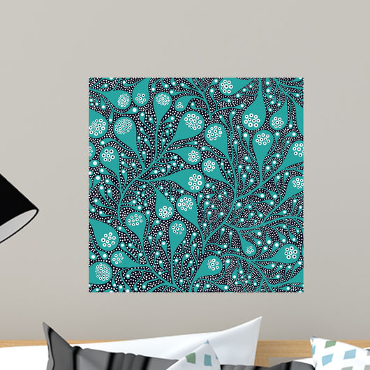 Abstract Seamless Floral Pattern Wall Decal