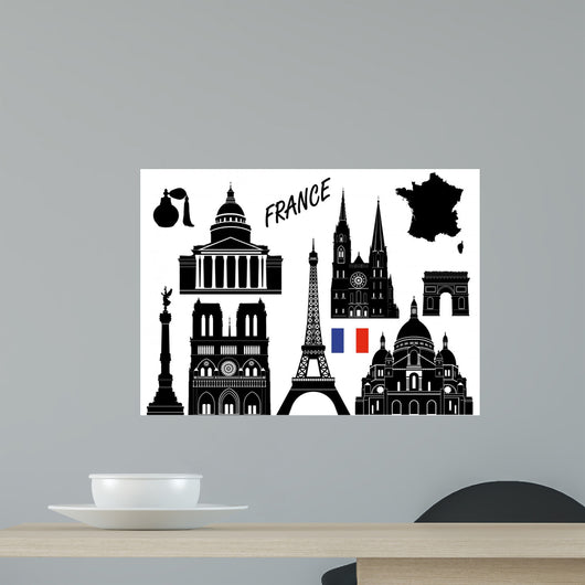 France 10 Piece Wall Decal