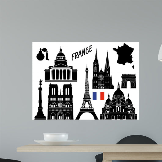 France 10 Piece Wall Decal