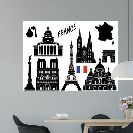 France 10 Piece Wall Decal