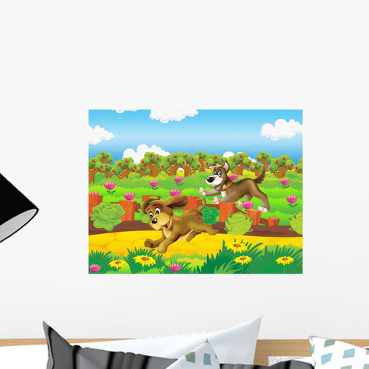 The Life on the Farm Wall Mural