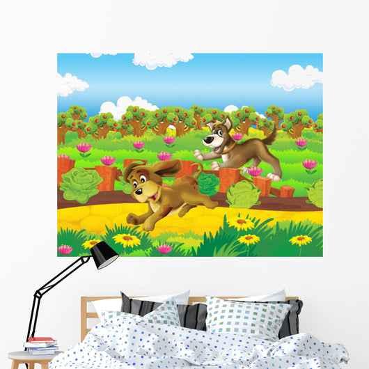 The Life on the Farm Wall Mural